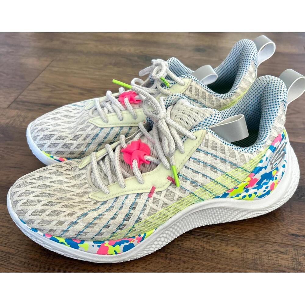 Menโs Under Armour Steph Curry 9.5 Splash Party Basketball Shoes Glow In Dark - Picture 2 of 15